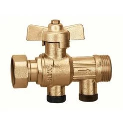 Vanne à Sphère Avec Clapet Anti-retour Homologué Incorporé Caleffi 304140 | 3/4"F X 3/4"M