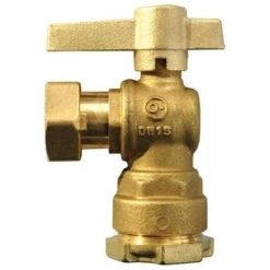 SFERACO Robinet Compteur D'eau Avant/après Compteur équerre PE - Diamètre écrou 20x27 - Diamètre Extérieur 25