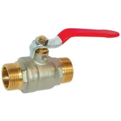 SFERACO Robinet Boisseau Sphérique Laiton MM Batiment 40x49 P.rouge Pi PN 25 - Rouge