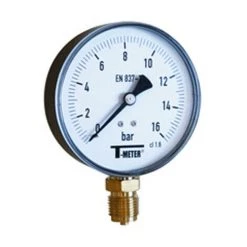 Manomètre ABS à Cadran Sec RADIAL Mâle 1/2" (15/21) - Ø100 - 0 à 4 Bar - Sferaco