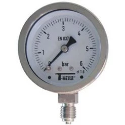 Manomètre TOUT Inox à Cadran Sec RADIAL Mâle 1/4" (8/13) - Ø63 - Pression 0 / 2,5 Bar - Sferaco