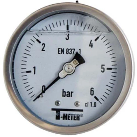 Manomètre TOUT Inox à Bain De Glycérine RADIAL Mâle 1/2" (15/21) - Ø100 - Pression 0 / 25 Bar - Sferaco 3 Manomètre TOUT Inox à Bain De Glycérine RADIAL Mâle 1/2" (15/21) - Ø100 - Pression 0 / 25 Bar - Sferaco