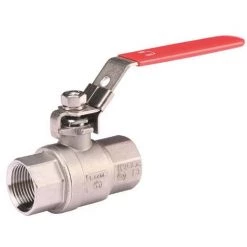 Vanne à Sphère INOX Passage Intégral Femelle/Femelle Ø 4"(102/114) Poignée Rouge - Sferaco