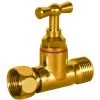 Robinet à Potence Droit Laiton Brossé M3/8" (12/17) - écrou Prisonnier 3/8" (12/17) - Sferaco -SFERACO Soldes 18513969 1