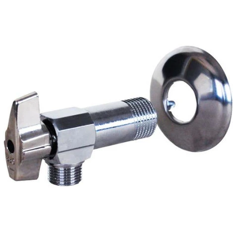 Vanne à Sphère équerre Laiton Chromé Pour Lavabo M1/2" (15/21) + Rosace Ø55mm - Sortie M1/2" (15/21) - Sferaco 3 Vanne à Sphère équerre Laiton Chromé Pour Lavabo M1/2" (15/21) + Rosace Ø55mm - Sortie M1/2" (15/21) - Sferaco