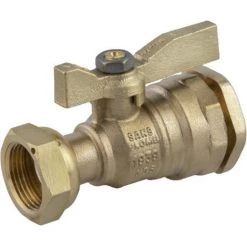 Robinet Droit Avant Et Après Compteur Laiton - PE25 - Ecrou Prisonnier 3/4" (320/27) - Sferaco