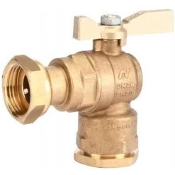 Robinet équerre Avant Et Après Compteur Laiton - PE32 - Ecrou Prisonnier 3/4" (20/27) - Sferaco