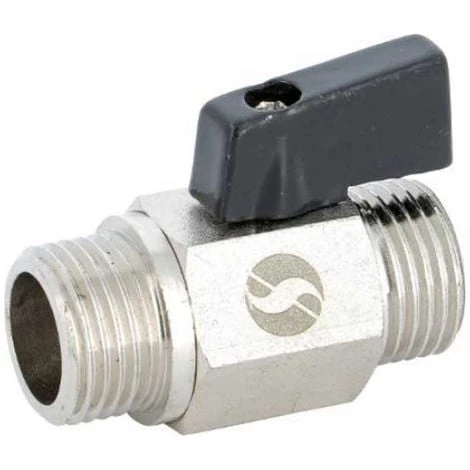 Mini-vanne Laiton Nickelé Mâle Mâle 1/4" (8/13) - Sferaco 3 Mini-vanne Laiton Nickelé Mâle Mâle 1/4" (8/13) - Sferaco