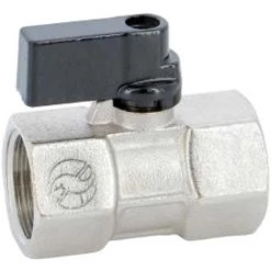 Mini-vanne Laiton Nickelé Femelle Femelle 3/8" (12/17) - Sferaco