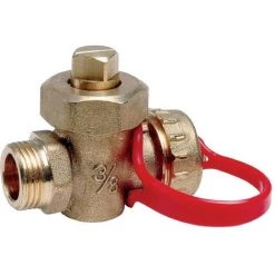 SFERACO Robinet De Vidange à Boisseau - M 3/8' - M 1/2' - Avec Presse étoupe - Sféraco