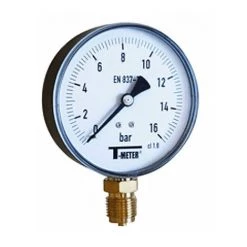 SFERACO Manomètre ABS à Cadran Sec RADIAL Mâle 1/2" - Ø100 - 0 à 16 Bar