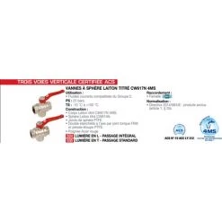 SFERACO Vanne Sphère 3 Voies - Dimension 26x34 -SFERACO Soldes 29521342 2