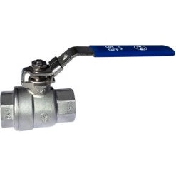 Vanne à Sphère INOX Poignée Plate Bleue PN40 - Femelle 1"1/2 (40/49) - Sferaco