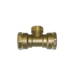 SFERACO TE 90° Mâle En Laiton - Pour Raccordement Polyéthylène - Diamètre 20 Mm - Filetage 15/21