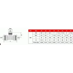 SFERACO Raccord DECA Laiton Tube PE Ø63 - Té 90° - Double Filetage Au Centre - Femelle 1"1/2 (40/49) - Mâle 2" (50/60) -SFERACO Soldes 5025374 2