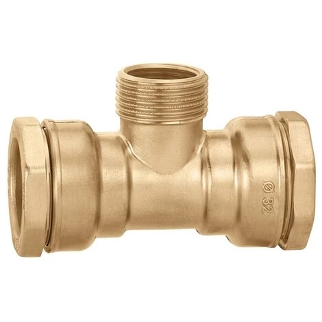 SFERACO Raccord DECA Laiton Tube PE Ø40 - Té 90°- Double Filetage Au Centre - Femelle 1" - Mâle 1"1/4 (33/42) 3 SFERACO Raccord DECA Laiton Tube PE Ø40 - Té 90°- Double Filetage Au Centre - Femelle 1" - Mâle 1"1/4 (33/42)