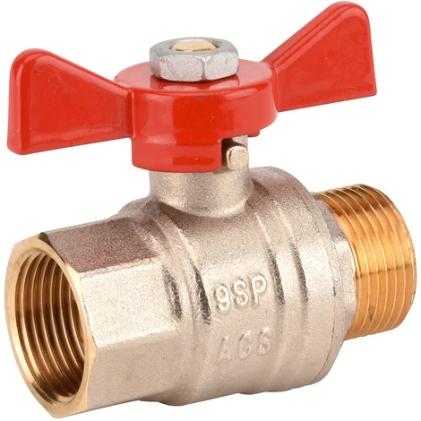 Vanne à Sphère PN40 Passage Intégral ACS Papillon Rouge M/F 3/4"(20x27) SFERACO 3 Vanne à Sphère PN40 Passage Intégral ACS Papillon Rouge M/F 3/4"(20x27) SFERACO