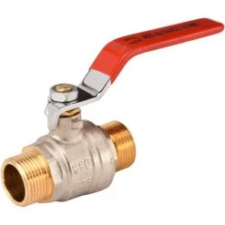 Vanne à Sphère PN40 Passage Intégral ACS Poignée Rouge M/M 1"(26x34) SFERACO