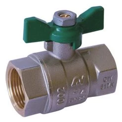 Vanne à Sphère Passage Intégral NF PN25 ACS Papillon Vert F/F 1''(26x34) SFERACO