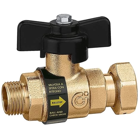 SFERACO Vanne à Sphère Compteur Droit Avec Clapet Anti-retour Mâle 3/4" (20x27) - écrou Tournant 3/4" (20x27) 3 SFERACO Vanne à Sphère Compteur Droit Avec Clapet Anti-retour Mâle 3/4" (20x27) - écrou Tournant 3/4" (20x27)