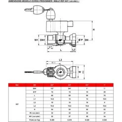 SFERACO Robinet Compteur Cadenassable Mâle 3/4" (20x27) - écrou Tournant 3/4" (20x27) -SFERACO Soldes 531549 2