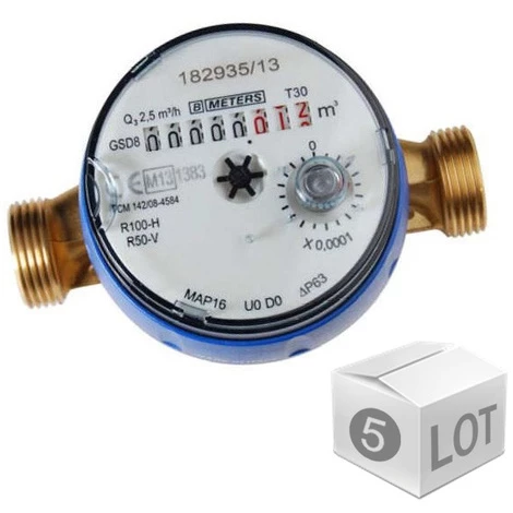 SFERACO Lot De 5 Compteurs Divisionnaires Eau Froide Pré-équipé Télérelevage - 3/4" (20x27) 3 SFERACO Lot De 5 Compteurs Divisionnaires Eau Froide Pré-équipé Télérelevage - 3/4" (20x27)