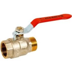 Vanne à Sphère PN30 Passage Intégral ACS Poignée Rouge Mâle Femelle 1/4" (8/13) - Sferaco