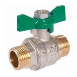 Vanne Papillon NF Laiton Nickelé - M 1/2“ - Sferaco