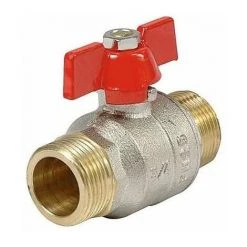 Vanne Papillon Laiton Nickelé - M 1“ - Sferaco