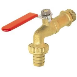 Vanne Et Robinet Laiton - Vanne De Puisage Laiton Brossé - Poignée Plate - 1/2''-3/4'' De Sferaco