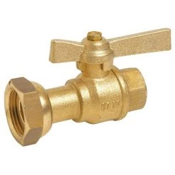 Vanne Et Robinet Laiton - Robinet Compteur - écrou Tournant - Manette Papillon 2/3-1/3 - FF 1''-3/4'' De Sferaco