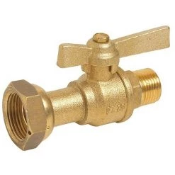 Vanne Et Robinet Laiton - Robinet Compteur - écrou Tournant - Manette Papillon Laiton 2/3-1/3 - MM 1''-1'' De Sferaco