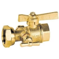 Vanne Et Robinet Laiton - Robinet Compteur Droit à Purge - écrou Tournant - Manette Laiton - FF 3/4''-3/4'' De Sferaco