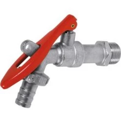 SFERACO Robinet De Puisage Cadenassable écrou 15x21 Sortie 20x27 - Nickelé