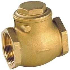 Clapet Anti Retour Sple Bat. Tar. BSP 3/8 Siège Laiton SFERACO, Clapet Battant, Laiton, Contôle Du Sens Circulation Du Flux, SERIE 301, Femelle - Femelle BSP, 12x17