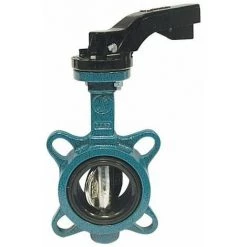 SFERACO Robinet à Papillon Fonte AFA - Oreilles De Centrage - Ø50 - Manchette EPDM Vulcanisée - Noire