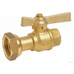 SFERACO Vanne à Sphère à écrou Tournant Pour Compteur - Femelle/Femelle - Ø1" - Manette Papillon Rouge - Rouge